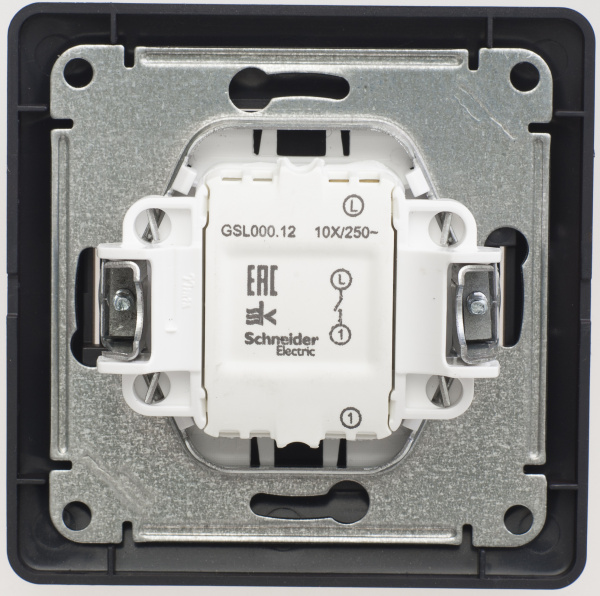 Купить Systeme Electric Glossa Шоколад Выключатель 1-клавишный, сх.1, 10АХ (в сборе)