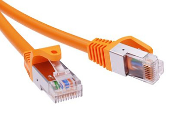 DKC Патч-корд экранированный CAT6A F/UTP 4х2, LSZH, оранжевый, 5.0м