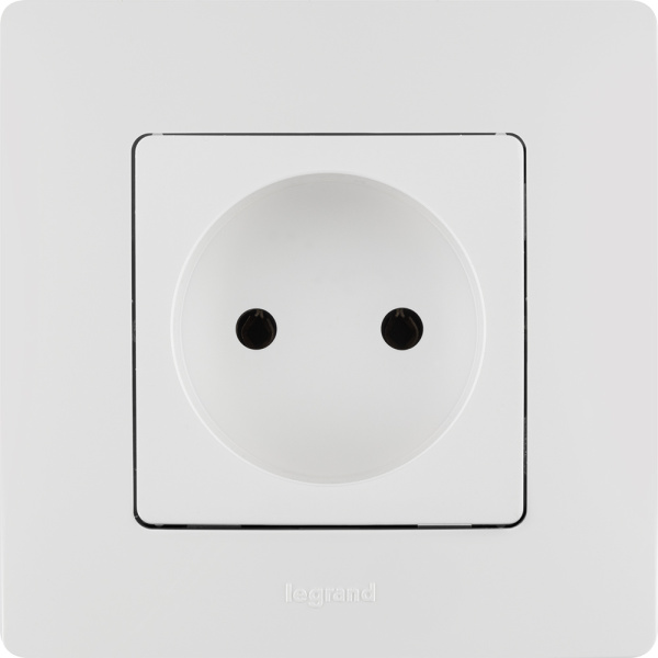 Купить Legrand Etika Белый Розетка б/з, винтовые клеммы 672220