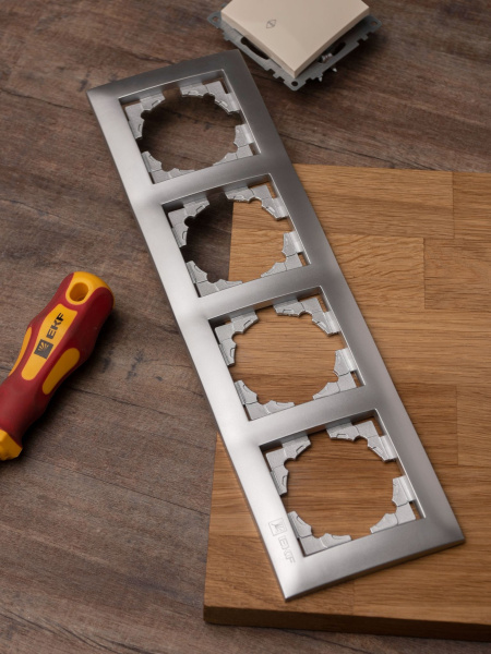 Купить EKF PROxima Валенсия Рамка 4-местная сталь