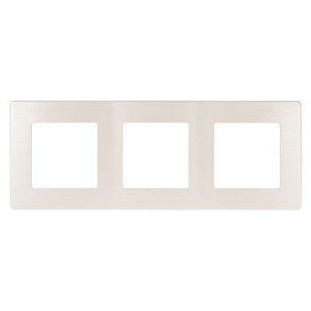 ЭРА Рамка для розеток и выключателей Серия 12 12-5103-15 на 3 поста, Сатин, перламутр