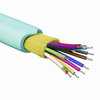 DKC Кабель волоконно-оптический, распределительный, арамидные упрочняющиенити, для внутренней прокладки, нг(А)-HF, 12 ОВ, категорияOM3 (G.651.1)плотны