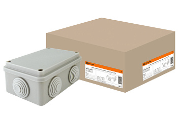 TDM Распаячная коробка ОП 120х80х50мм, крышка, IP55, 6 вх. SQ1401-0105
