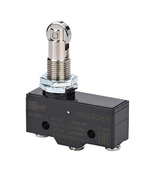 Dekraft Миниатюрный конц. вык. 1НО1НЗ роликовый плунжерный тип