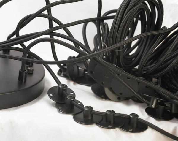 Купить Lussole LOFT Металл/керамика Черный / блестящее золото Без плафона Подвес E27 60W LSP-9554