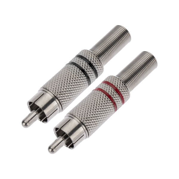 PROconnect Разъем штекер RCA Металл пайка ZN Черные/Красные 14-0405-4