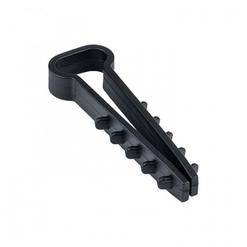 EKF PROxima Дюбель-хомут (5х10 мм) для плоского кабеля черный (10 шт.)