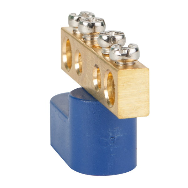 КЭАЗ Шина нулевая с одним изолятором OptiKit BB-O-N-S-8-6х9-синий