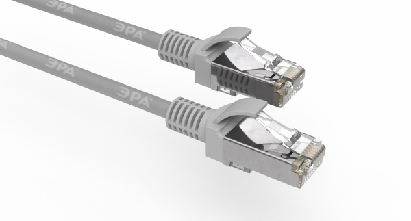 ЭРА Патч корд Simple PC-5F-A F/UTP категория 5e, длина 5 метров, экранированный, серый