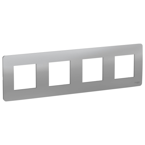 SE Unica Studio Алюминий Рамка 4-ная NU200830