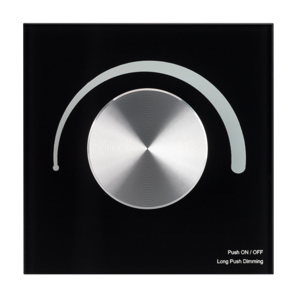 Купить Arlight Панель SMART-P1-DIM-G-IN Black (3V, Rotary, 2.4G) (IP20 Пластик, 5 лет) 033753