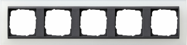 Gira Event Opaque Белый матовый/Антрацит Рамка 5-ая 021524