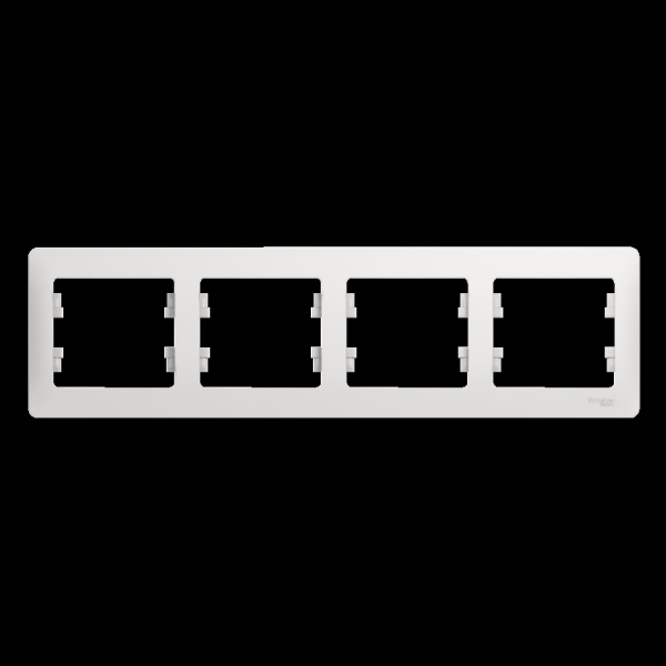 Systeme Electric Glossa Бел Рамка 4-ая, горизонтальная