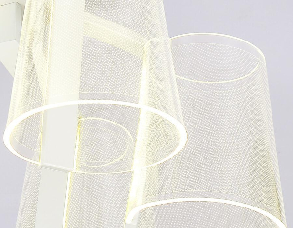 Купить Ambrella Потолочная светодиодная люстра с пультом AK4031/6 WH белый 96W D600*290 (ПДУ РАДИО 2.4)