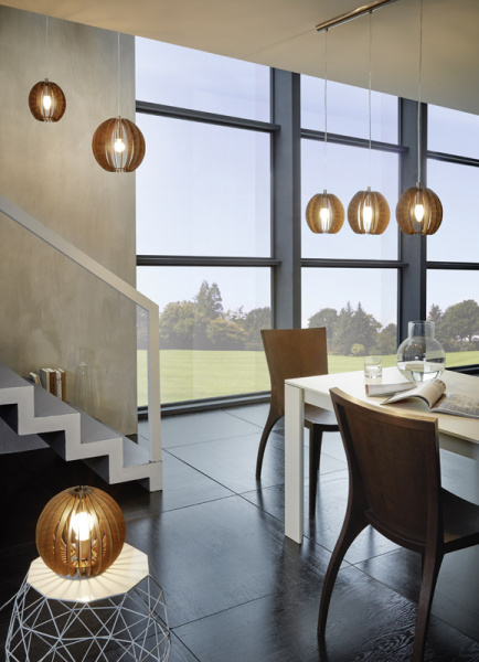 Купить Eglo 94635 Подвес COSSANO 1x60W (E27) сталь/дерево, темно-коричневый