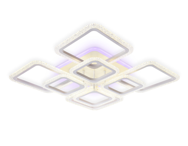 Ambrella Потолочный светодиодный светильник с пультом FA5303 WH белый 171W 840*840*130 (ПДУ РАДИО 2.4)