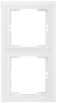 IEK РB-2-ББ Рамка 2 мест. верт. BOLERO белый EMB21-K01