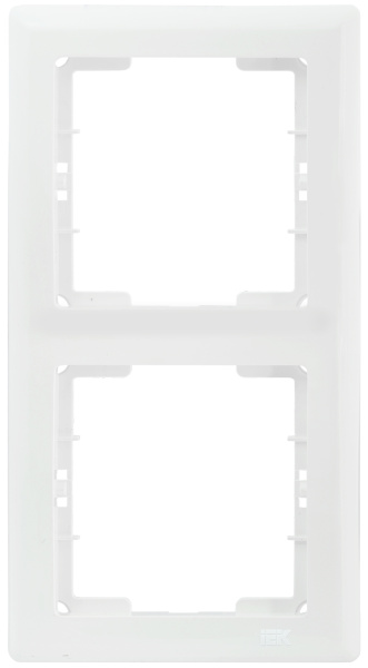 IEK РB-2-ББ Рамка 2 мест. верт. BOLERO белый EMB21-K01