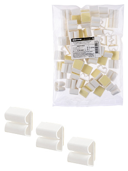 TDM Клипса для кабеля самоклеящаяся тип B 17х20 мм (100шт) SQ0516-0401