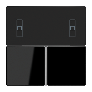 JUNG KNX Черный Набор накладок для комнатного регулятора LS4093TSASW