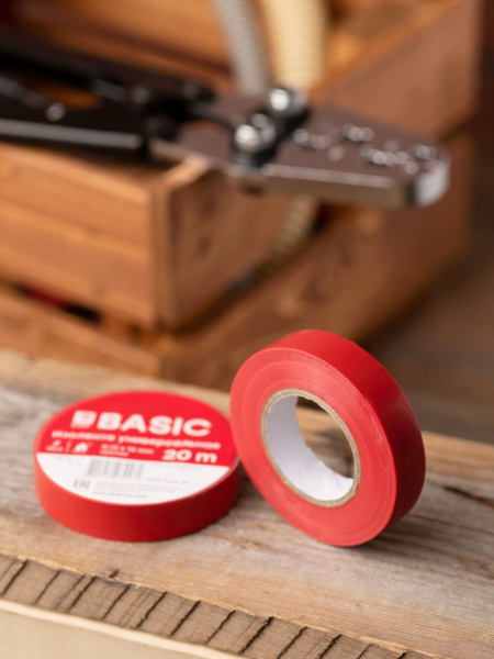 Купить EKF Basic Изолента класс В (0,13х15мм) (20м.) красная