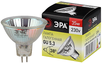 ЭРА GU5.3-JCDR (MR16) -35W-230V-CL (галоген, софит, 35Вт, нейтр, GU5.3)