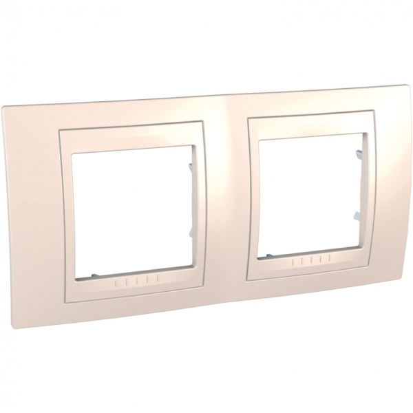 SE Unica Хамелеон Беж/Беж Рамка 2-ая горизонтальная MGU6.004.25