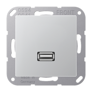 JUNG A 500 Алюминий Накладка/вставка для розетки USB MAA1122AL
