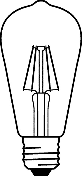 Купить Osram Светодиодная лампа Vintage 1906 LED CL Edison,филаментная, GOLD 4,5W (замена 36Вт), теплый белый свет (825), золотистая,цоколь E27 4052899962095