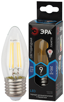 ЭРА F-LED B35-9w-840-E27 (филамент, свеча, 9Вт, нейтр, E27)