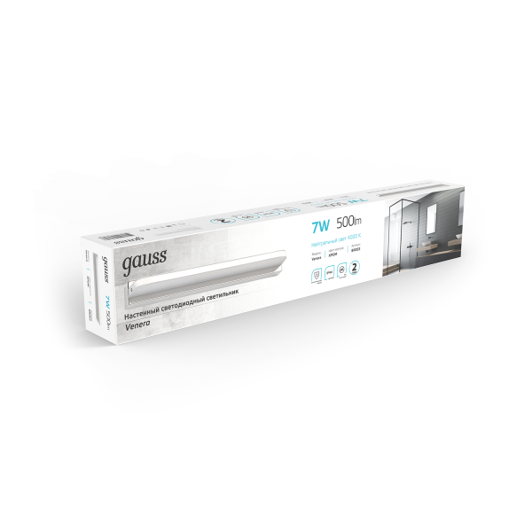 Купить Gauss Настенный светодиодный светильник Venera BR003 7W 500lm 200-240V 420mm LED 1/20