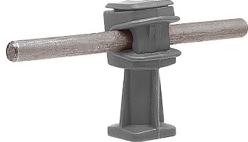 EZETEK Держатель проводника круглого 6-8 мм серый, высота 36 мм, пластик 91004