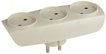 ЭРА SP-3-I Слоновая  кость Тройник 3гн, без заземления.