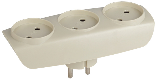 ЭРА SP-3-I Слоновая  кость Тройник 3гн, без заземления.