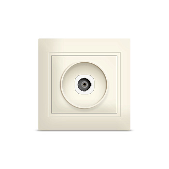 UNIVersal "Севиль" Розетка "Слоновая кость" TV Б-С0027