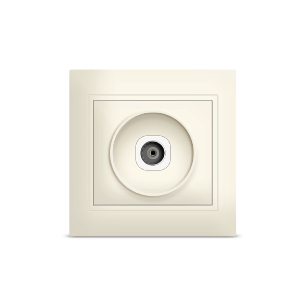 UNIVersal "Севиль" Розетка "Слоновая кость" TV Б-С0027