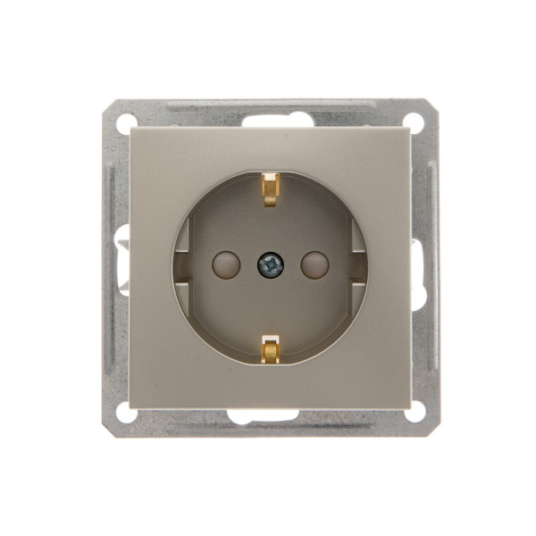 Systeme Electric Wessen 59 Шампань Розетка с/з с защитными шторками