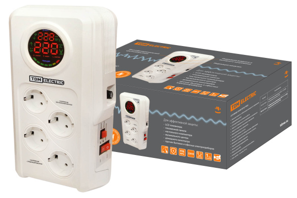 TDM Стабилизатор напряжения СБР1-1-1,5 кВА электронный бытовой SQ1201-0013
