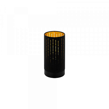 Eglo 98314 Настольная лампа VARILLAS, 1х40W(E27), 120, H255, сталь, черный/перфорир. текстиль, черный