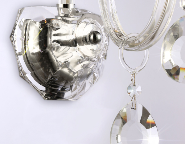 Купить Ambrella Настенный светильник с хрусталем TR4911 CH/CL хром/прозрачный E14 max 40W 294*160*246