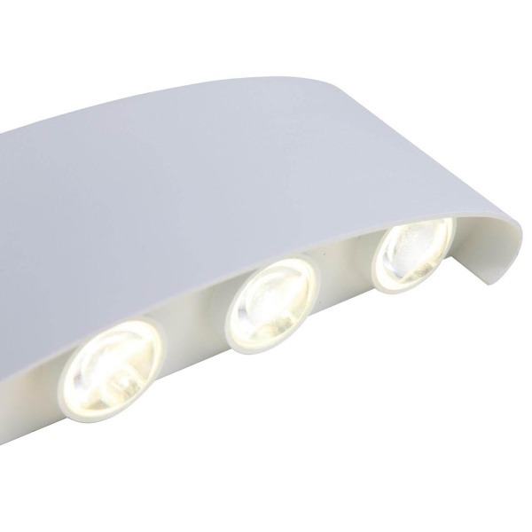 Купить ST Luce SL089.501.08 Светильник уличный настенный Белый кварцевый LED 8*1W 4000K