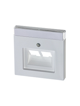 ABB BJE Solo/Future Бел Накладка 2-ой ТЛФ и комп розетки наклонной (мех214/15/17) 2CKA001710A1551