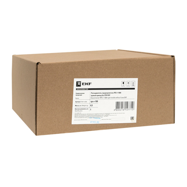 Купить Разъединитель-предохранитель РПС-1 100А правый привод без ППН EKF Basic rps-r-100
