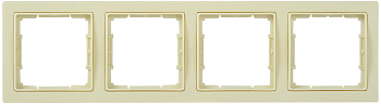 IEK РУ-4-БК Рамка четырехместная квадратная BOLERO Q1 кремовый EMB42-K33-Q1