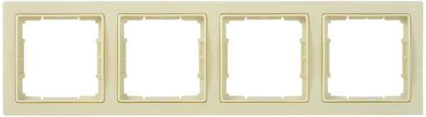 IEK РУ-4-БК Рамка четырехместная квадратная BOLERO Q1 кремовый EMB42-K33-Q1
