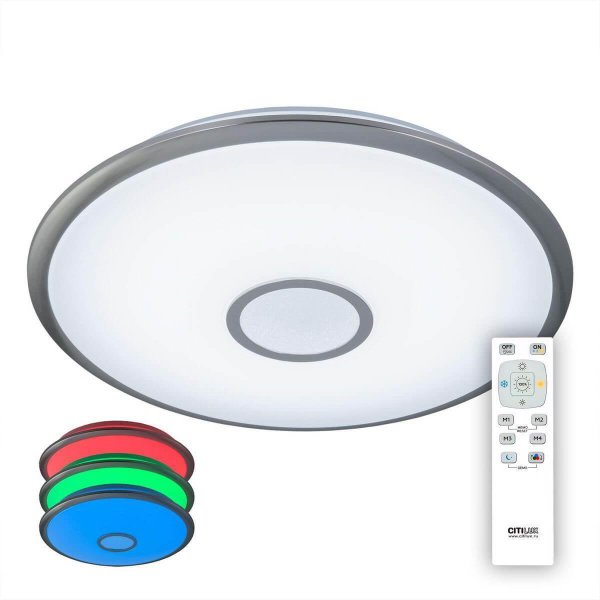 Citilux CL70380mRGB Старлайт Хром Мат. LED Светильник с пультом