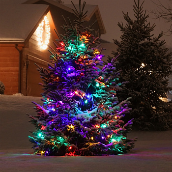 Eurosvet Гирлянда Нить 400-101 мульти с эффектом мерцания 10м IP65 a044074