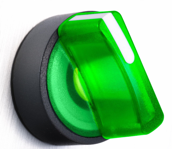 Купить SE XB5 Переключатель 22мм 24В 2-поз., зеленый с подсветкой XB5AK123B5