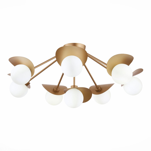 Evoluce SLE220502-08 Люстра потолочная Золото/Белый G9 8*5W