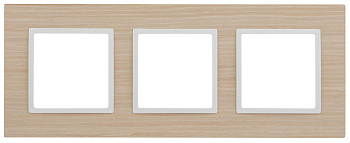 ЭРА 14-5303-01 Elegance Белен.дуб/белый Дерево Рамка 3-ая